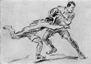 “Rugby”, de Jean Jacoby y por el que ganó la medalla de oro en pintura. Fue el único artista en ganar dos medallas de oro. Wikimedia Commons